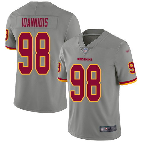 Washington Redskins Limited Gray Youth Matt Ioannidis Jersey NFL Football #98 Inverted Legend